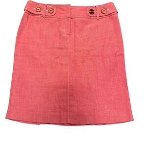 Wet Seal Red Chambray Button‎ Waist Stretch Mini Skirt Women’s 13